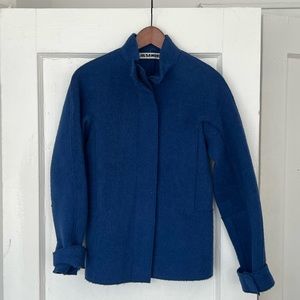 Jil Sander blue alpaca jacket